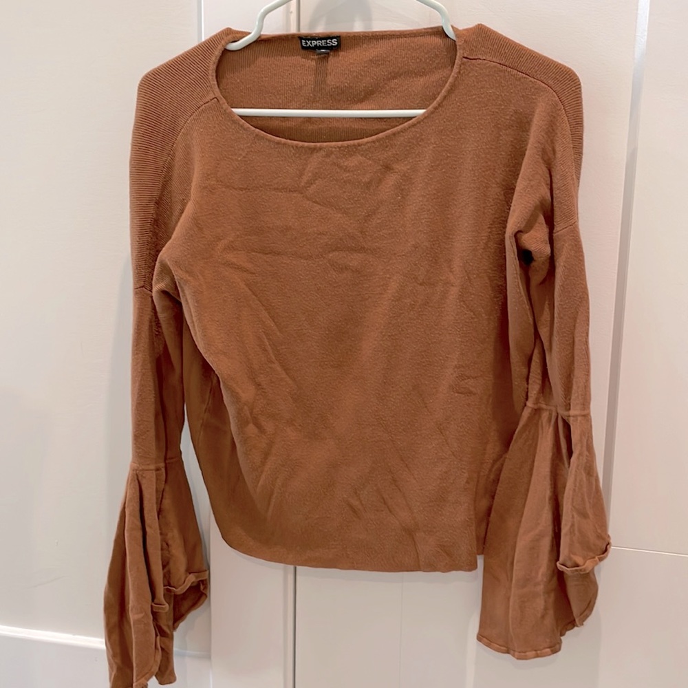 Express camel long sleeved sweater